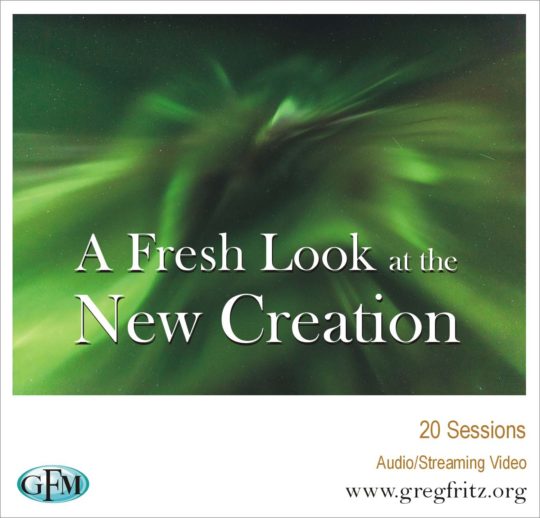 Album art for a fresh look at the new creation - green aurora borealis - 20 sessions