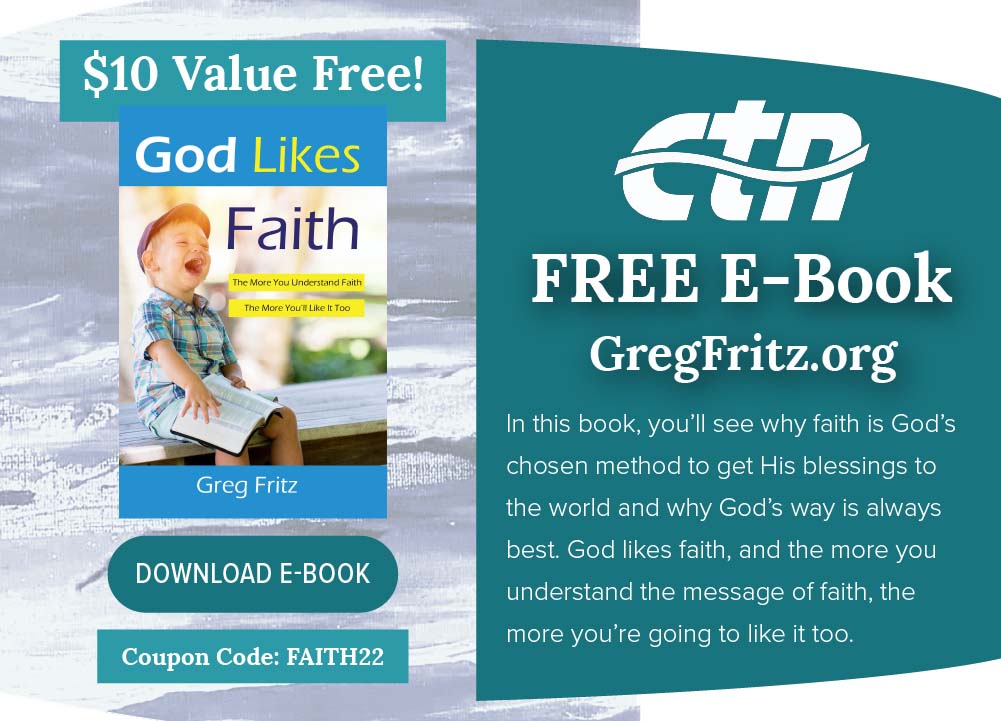 CTN offer: Get the free e-book God Likes Faith, use code Faith22