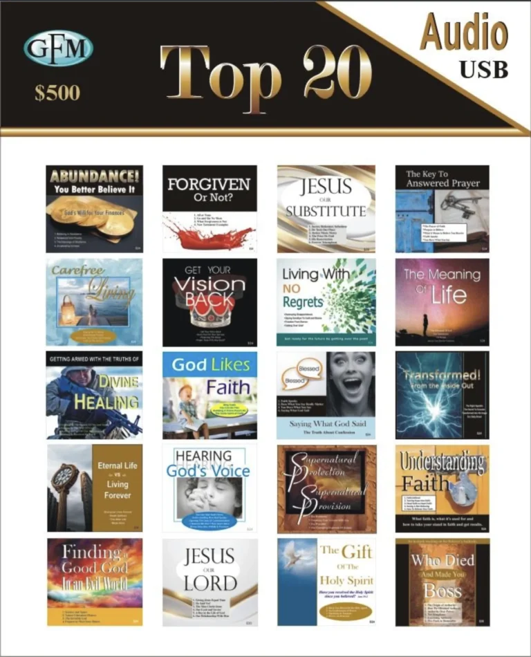 GFM Top 20 Audio USB — a $500 collection of 20 Christian faith teaching series on USB