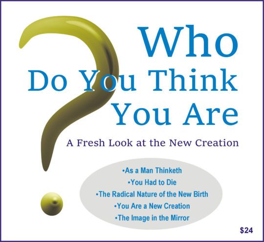 Who Do You Think You Are? album cover with large green question mark. A fresh look at the new creation.